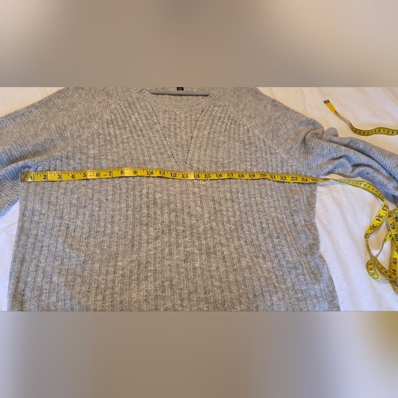 Simply Vera Vera Wang Knit Sweater gray comfy Womens Size XXL 2X Academia Preppy - Picture 6 of 8
